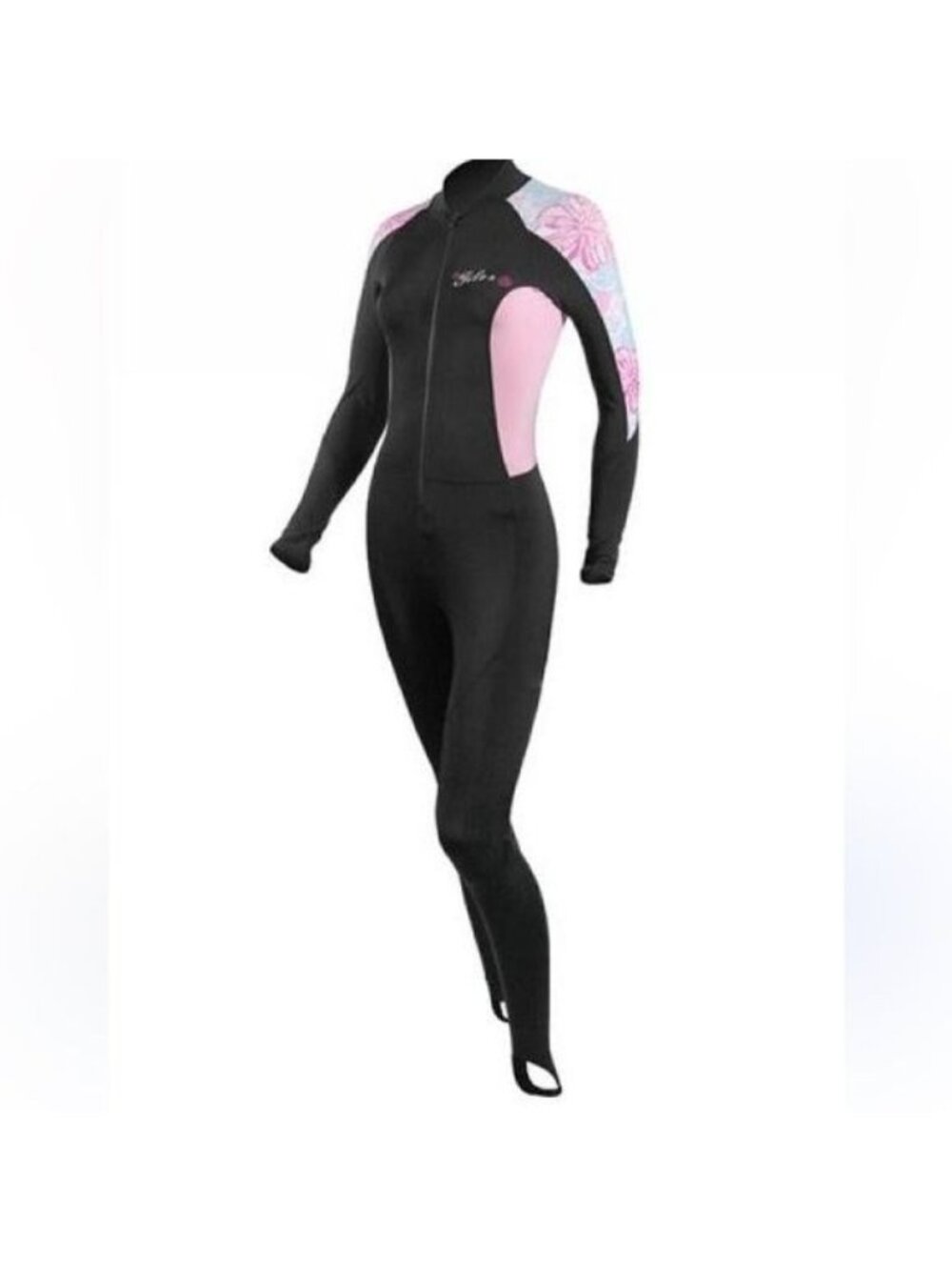 Womens Tilos Full-Body Wetsuit XL Black & Pink Nylon/Spandex Blend